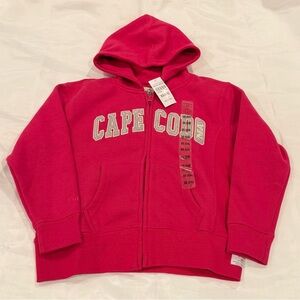 NWT Cuffy's Hot Pink Magenta Fuchsia Kid Hoodie Sweatshirt Full Zip